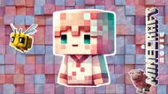 Collage of original artwork ("Mochi" at the center) plus elements from A Minecradft Movie by Beatrix Kondo | Image via: Wikipedia/Canva